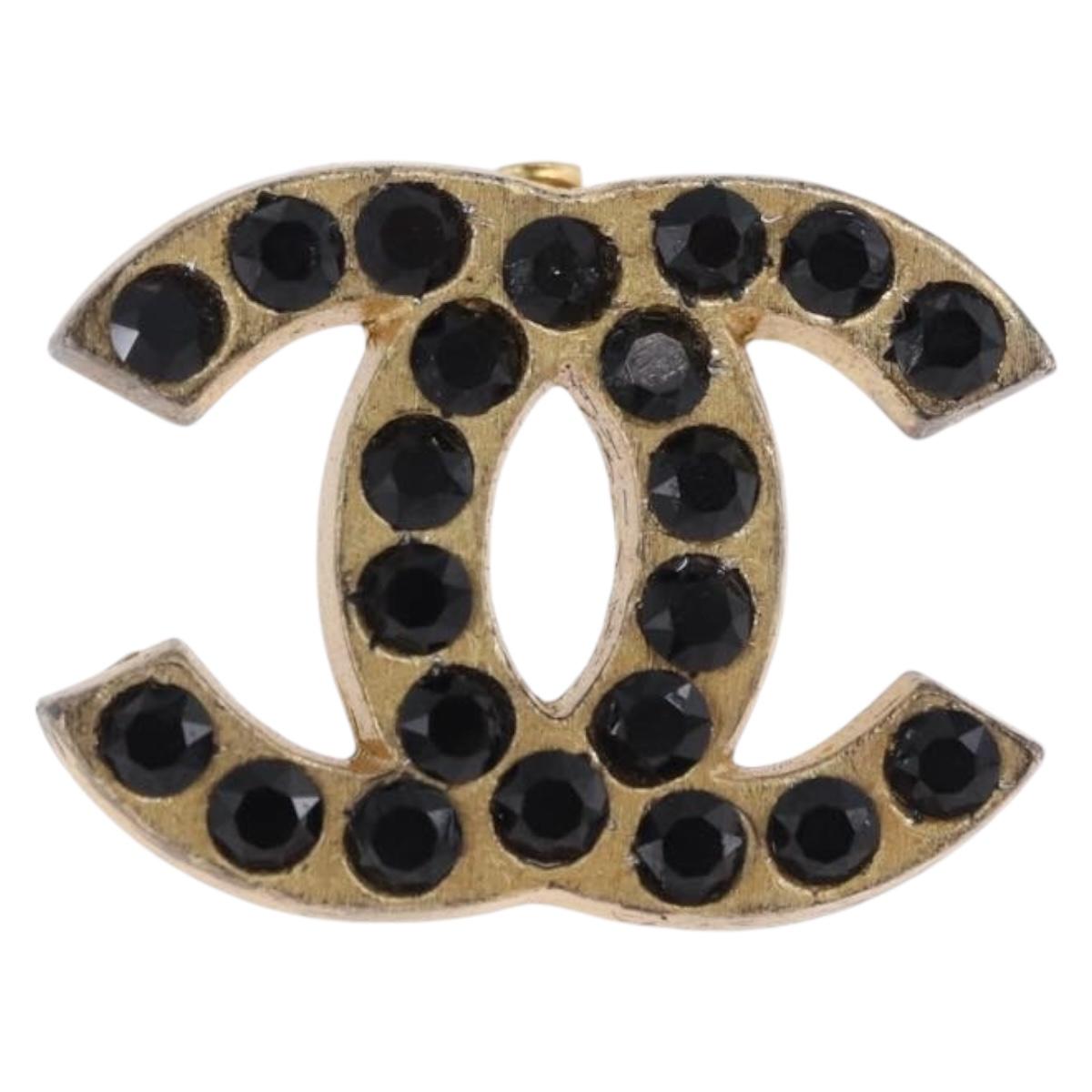 CHANEL Earring metal Gold Tone CC Auth 198849V