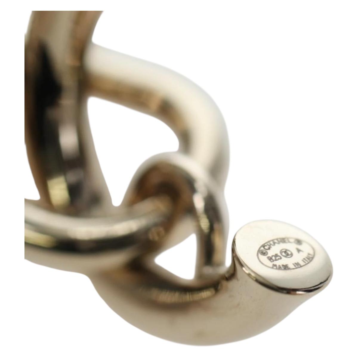 CHANEL Push Lock Coco Earring metal Gold Tone CC Auth 198851M