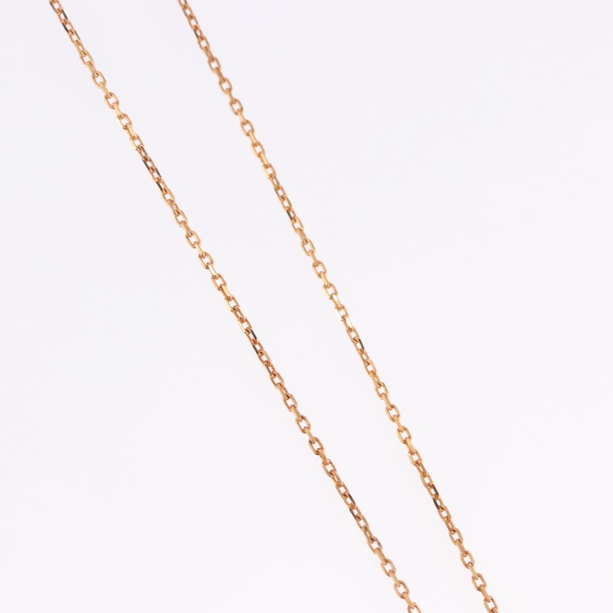 HERMES Asdu Cool PM Necklace metal Brown Auth 198852V