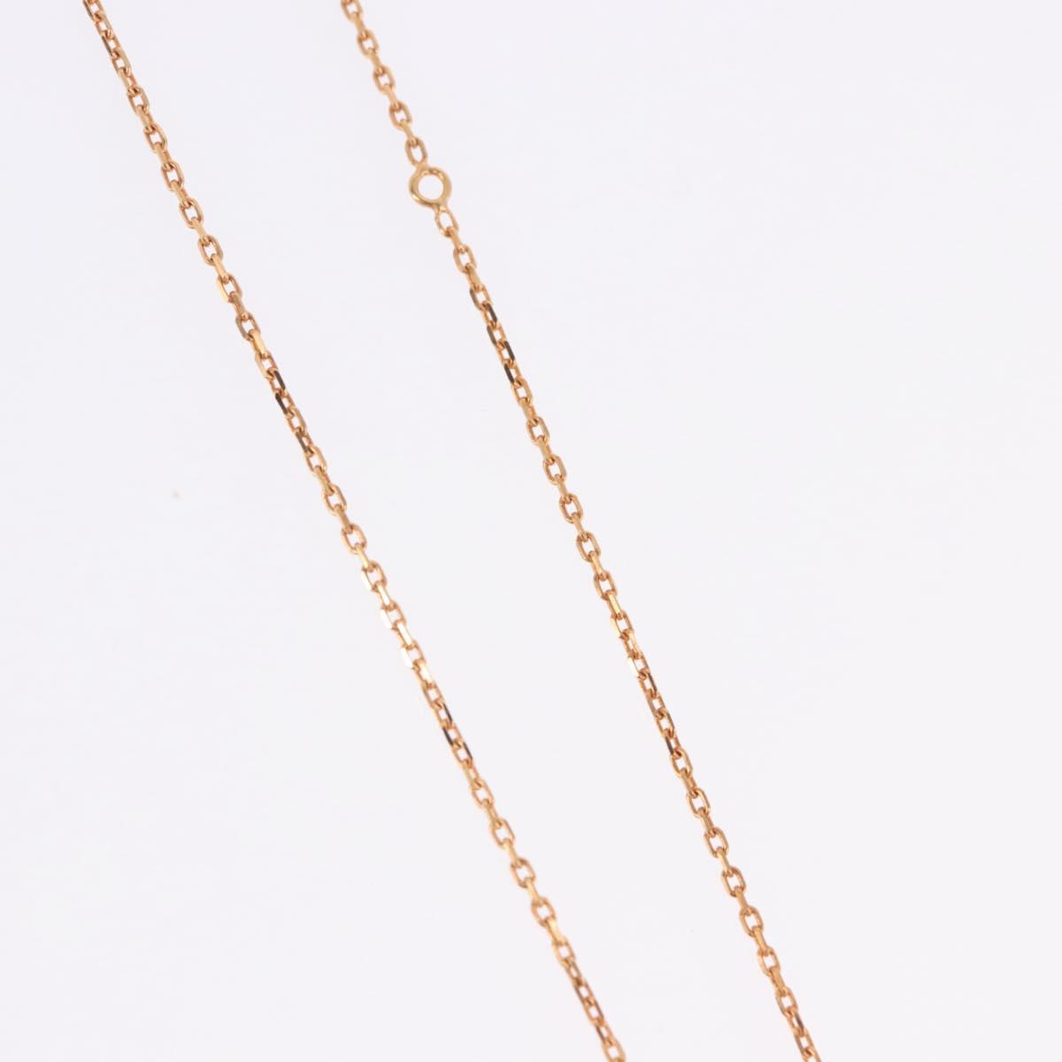 HERMES Asdu Cool PM Necklace metal Brown Auth 198852V