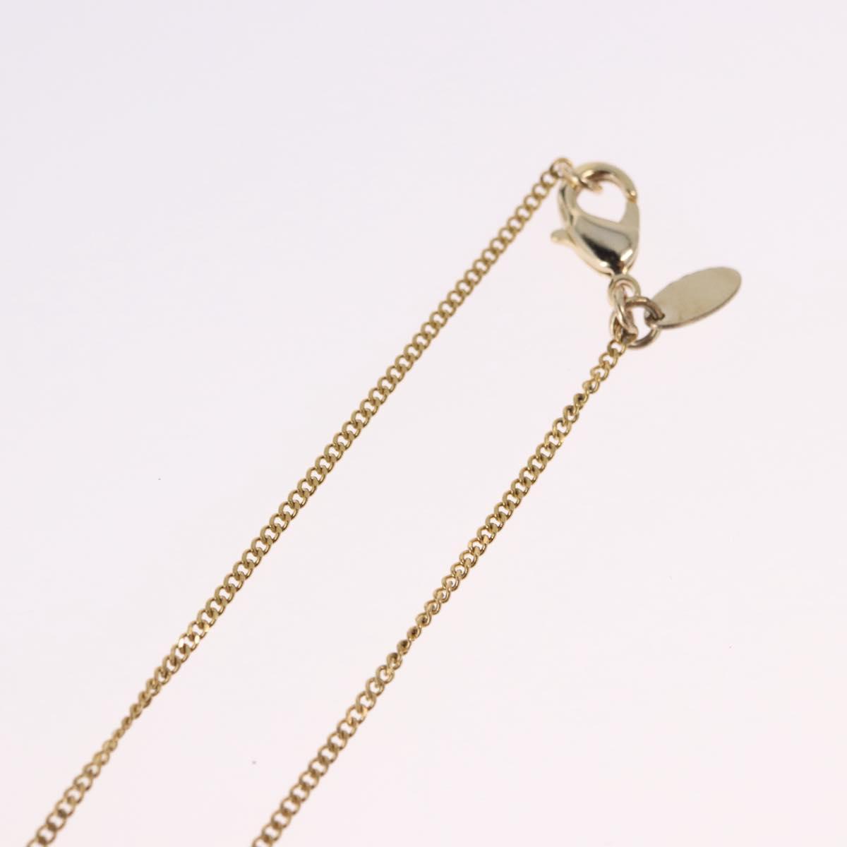CHANEL COCO Mark Necklace metal Gold Tone CC Auth 198855V