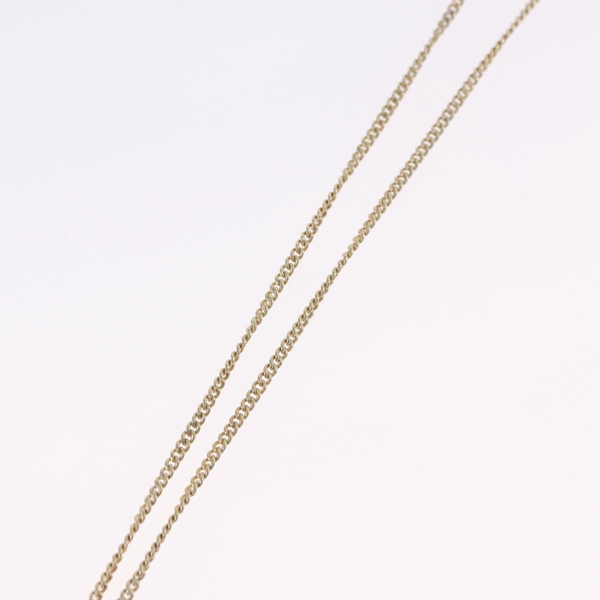 CHANEL Matelasse Necklace metal Gold Tone CC Auth 198856M
