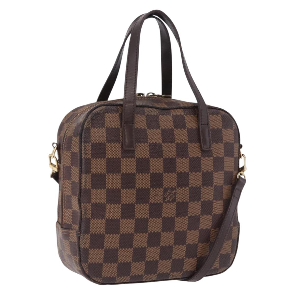 LOUIS VUITTON Damier Ebene Spontini Hand Bag SPO 2way M47500 LV Auth 198866A