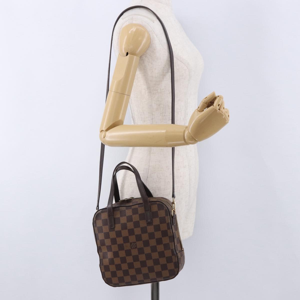 LOUIS VUITTON Damier Ebene Spontini Hand Bag SPO 2way M47500 LV Auth 198866A