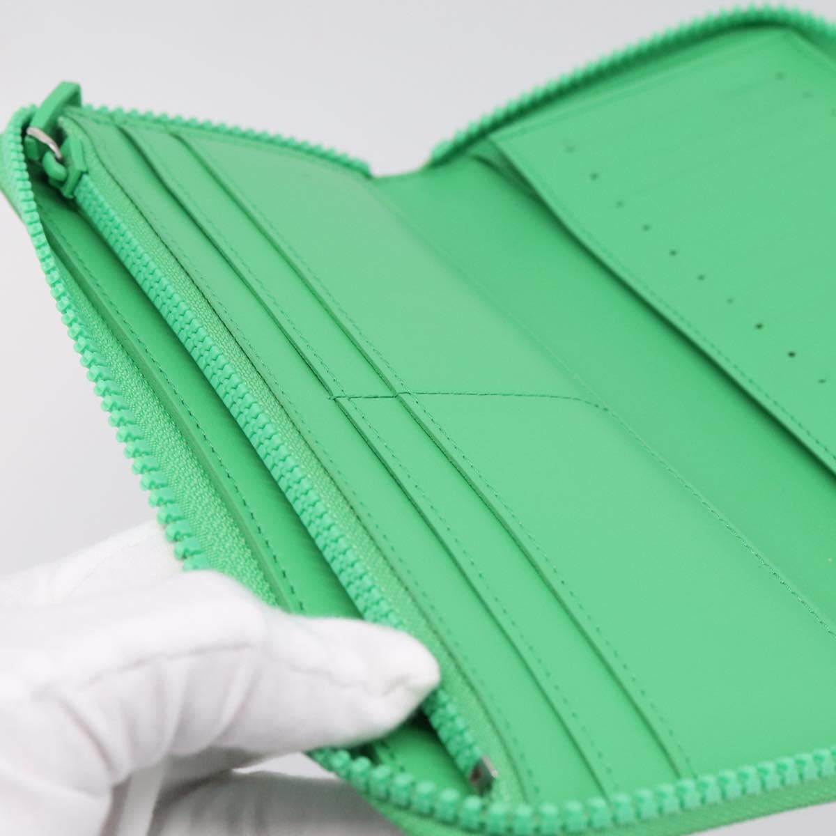 LOUIS VUITTON Taurillon Clemence Zippy Wallet Vertical Green M81549 Auth 198868M
