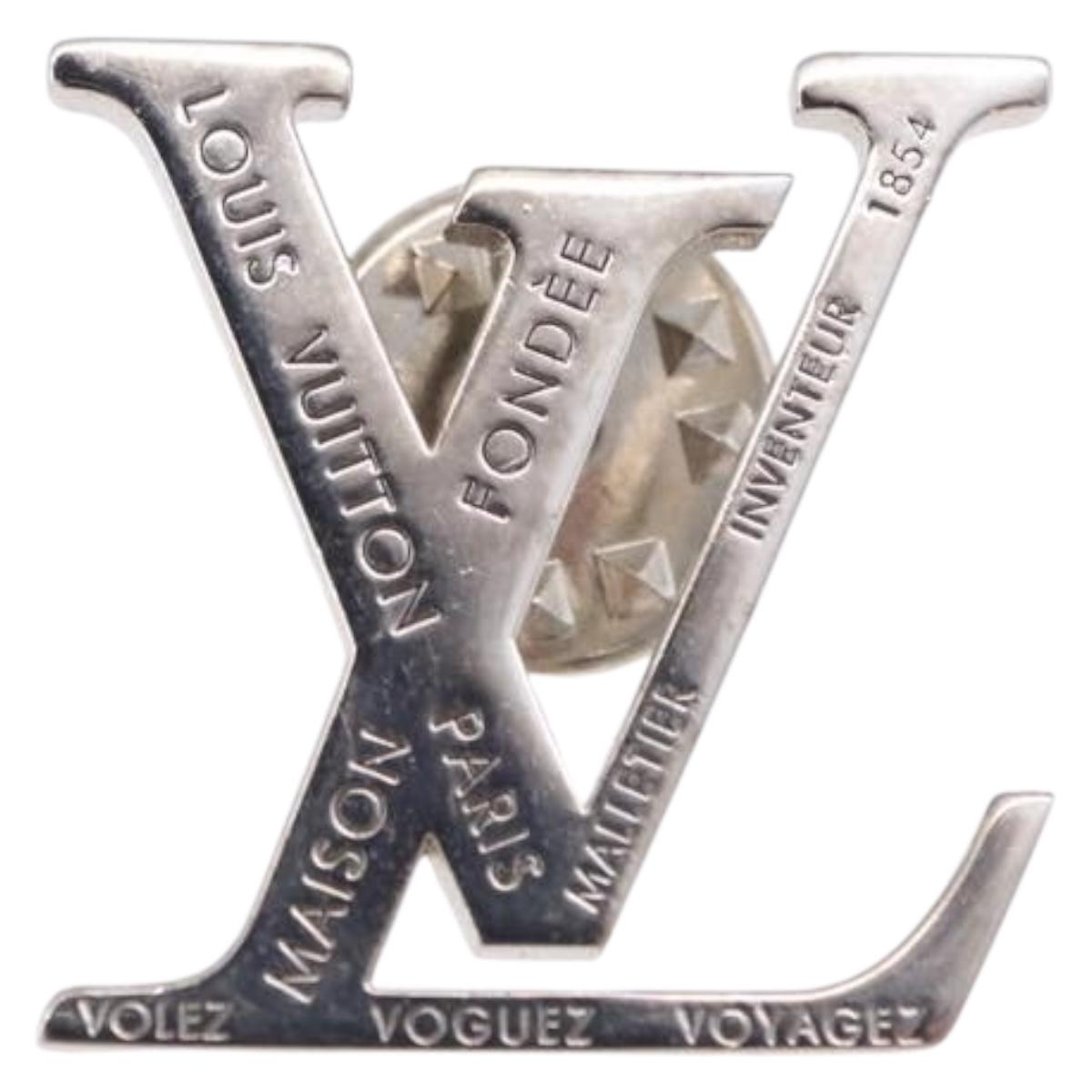 LOUIS VUITTON Brooch metal 3Set Silver M63476 LV Auth 198873V