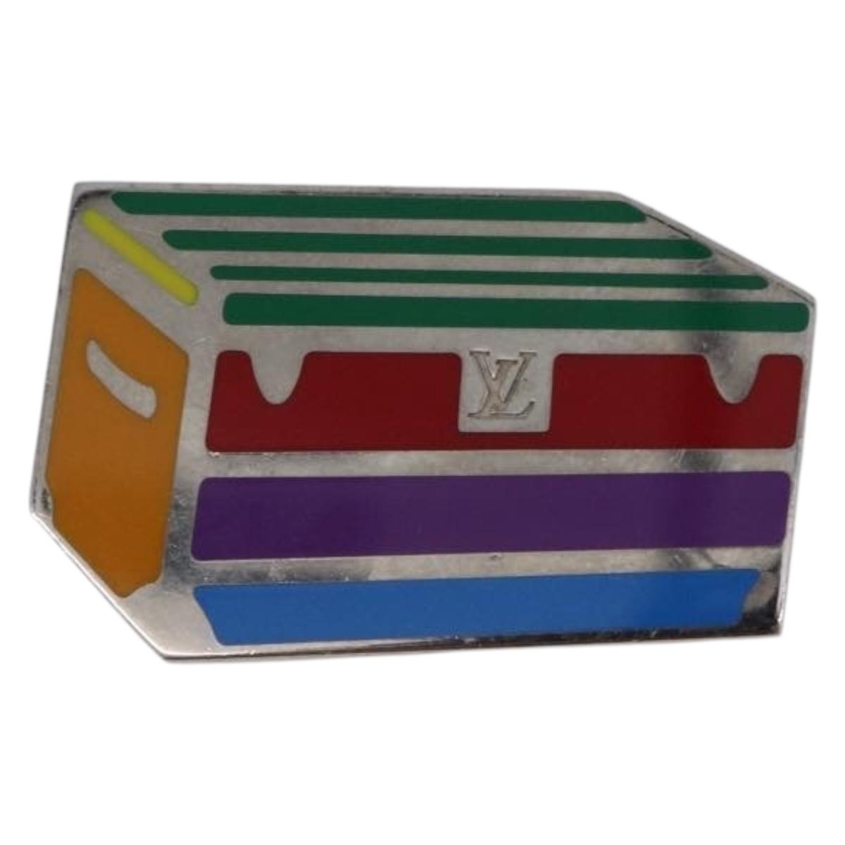 LOUIS VUITTON Brooch metal 3Set Silver M63476 LV Auth 198873V
