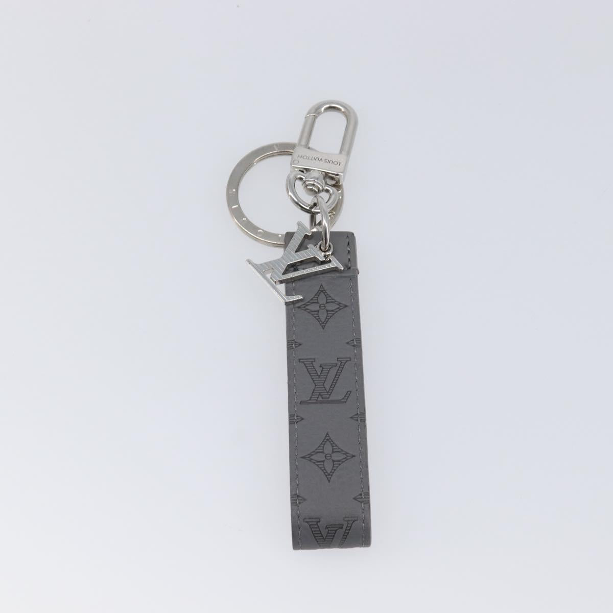 LOUIS VUITTON Monogram Shadow Key Holder Dragonne Gray M82373 LV Auth 198877M