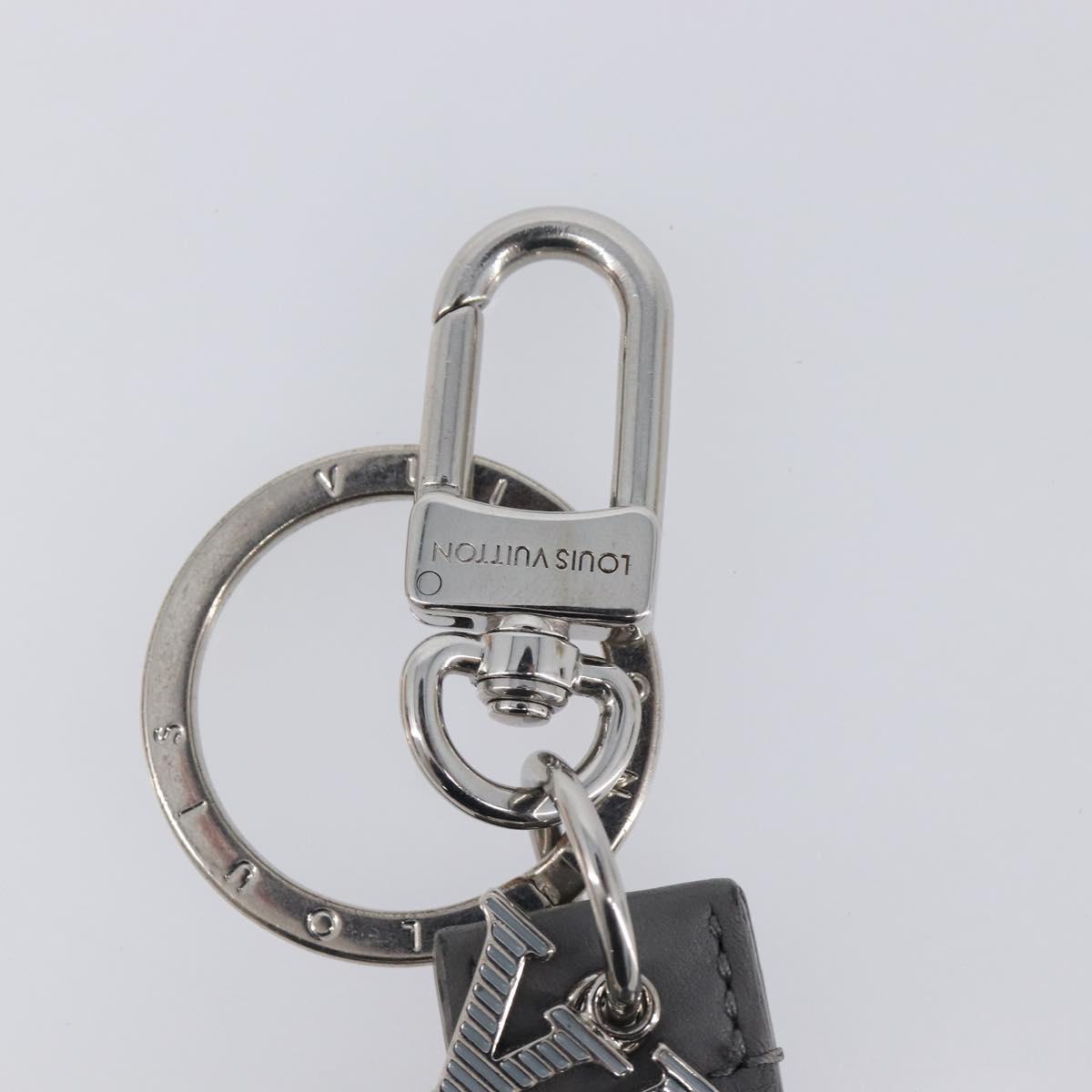 LOUIS VUITTON Monogram Shadow Key Holder Dragonne Gray M82373 LV Auth 198877M
