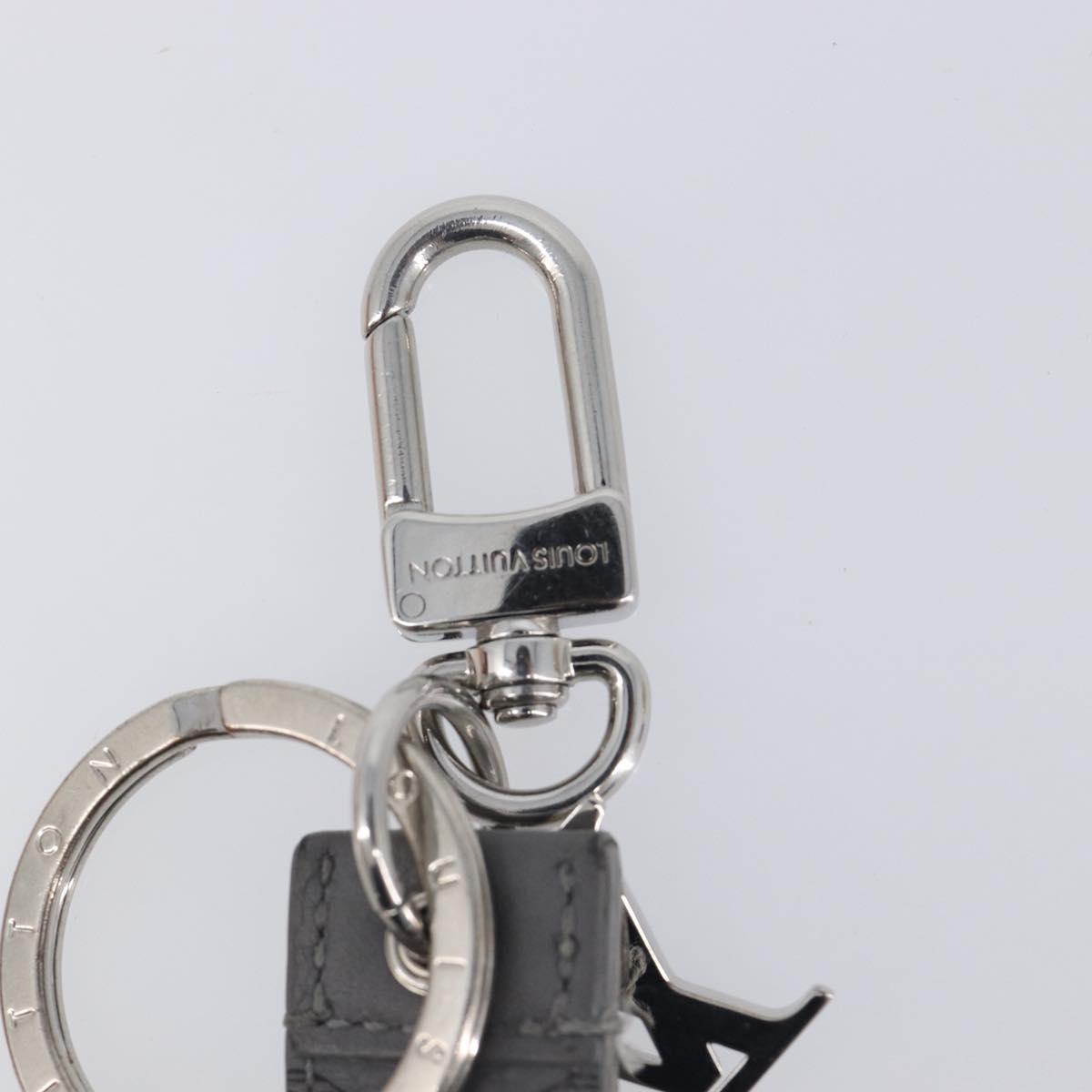 LOUIS VUITTON Monogram Shadow Key Holder Dragonne Gray M82373 LV Auth 198877M