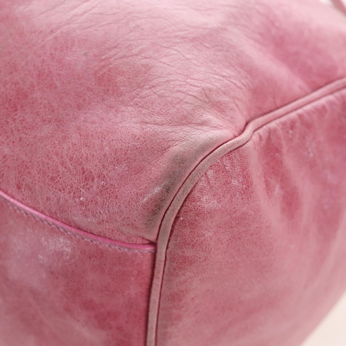 BALENCIAGA Zazigi Hand Bag Leather 2way Pink 128523 Auth 198882V