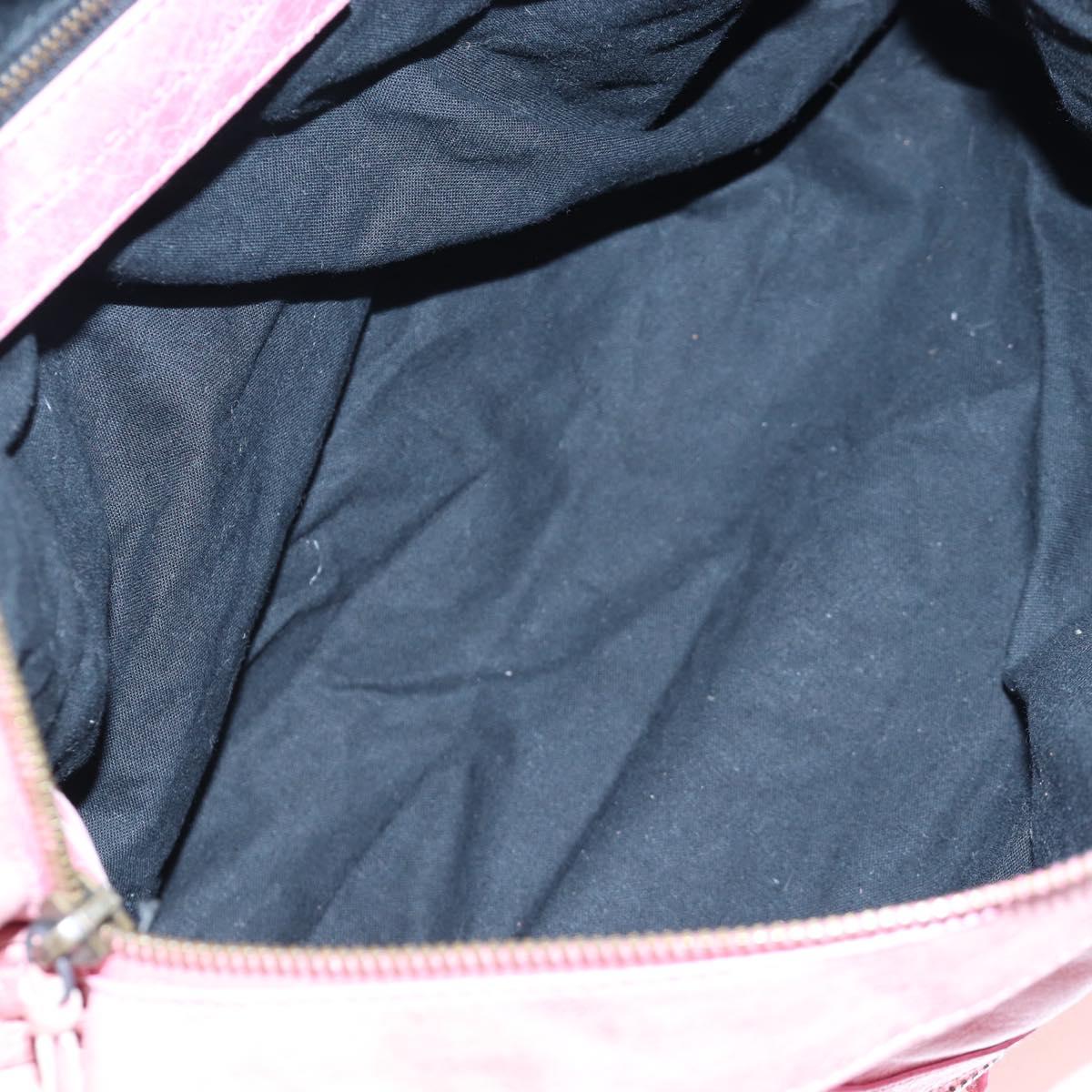BALENCIAGA Zazigi Hand Bag Leather 2way Pink 128523 Auth 198882V