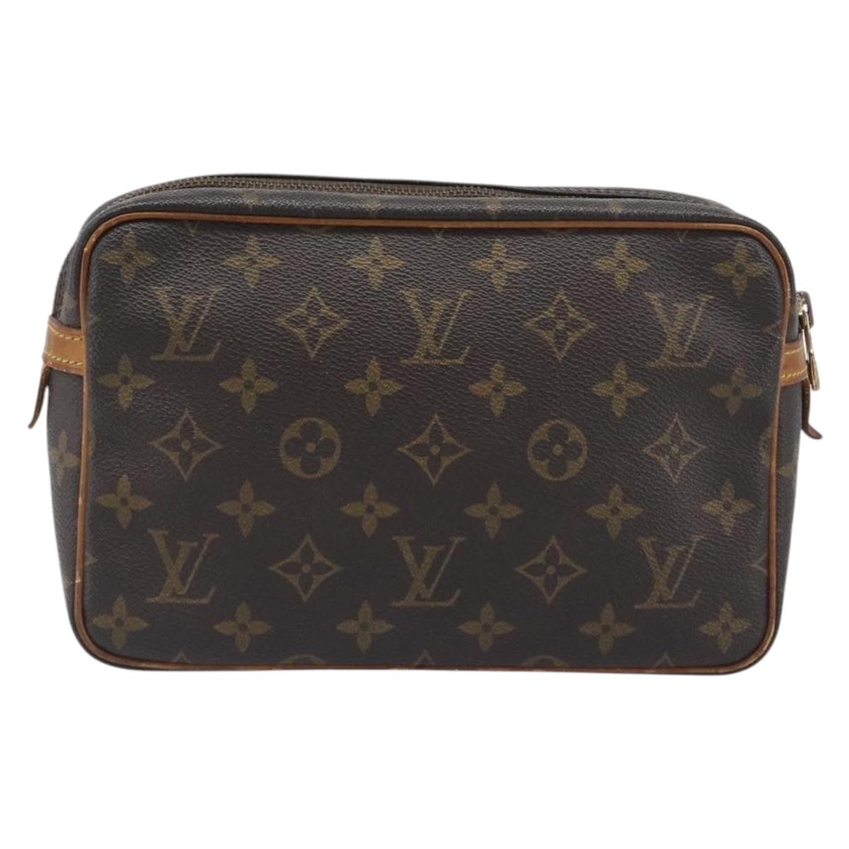 LOUIS VUITTON Monogram Compiegne 23 Clutch Bag M51847 LV Auth 198903