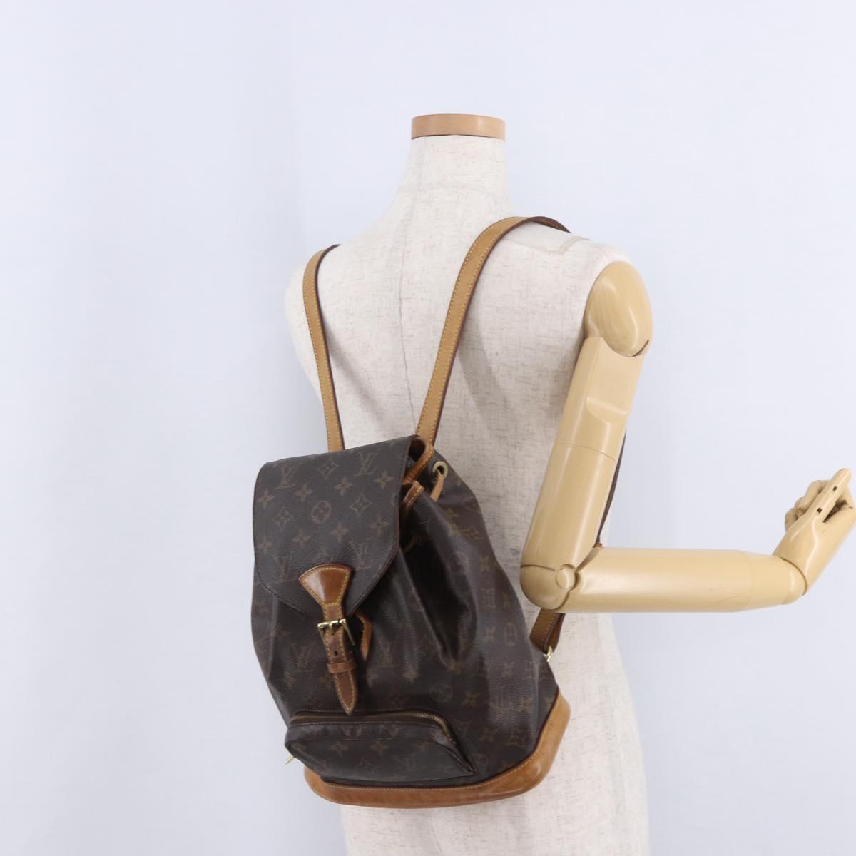 LOUIS VUITTON Monogram Montsouris MM Backpack M51136 LV Auth 198904