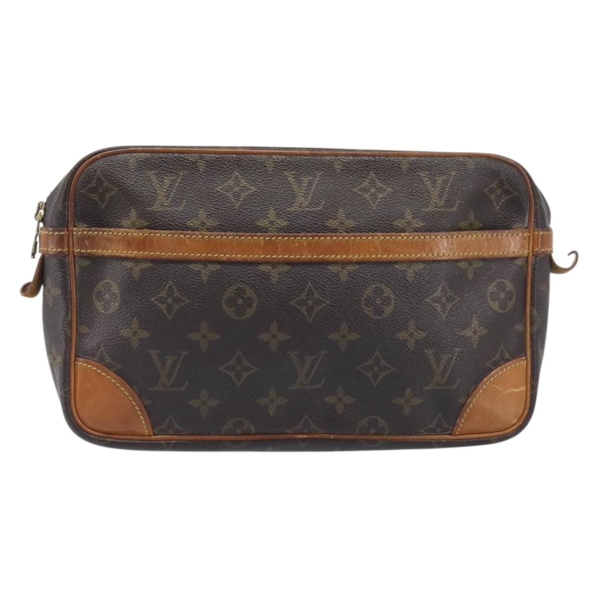 LOUIS VUITTON Monogram Compiegne 28 Clutch Bag M51845 LV Auth 198909