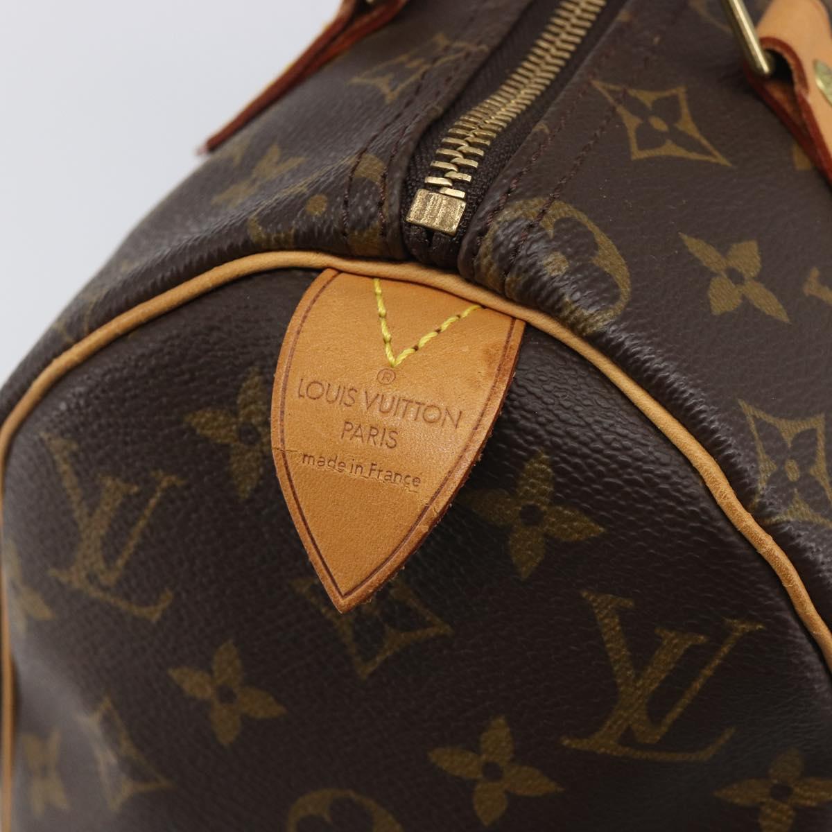 LOUIS VUITTON Monogram Speedy 25 Hand Bag M41528 LV Auth 198913A