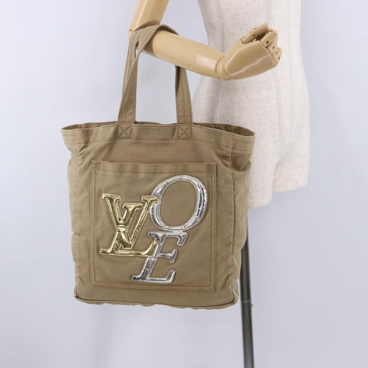 LOUIS VUITTON That's Love MM Tote Bag Canvas Brown M95466 LV Auth 198927A