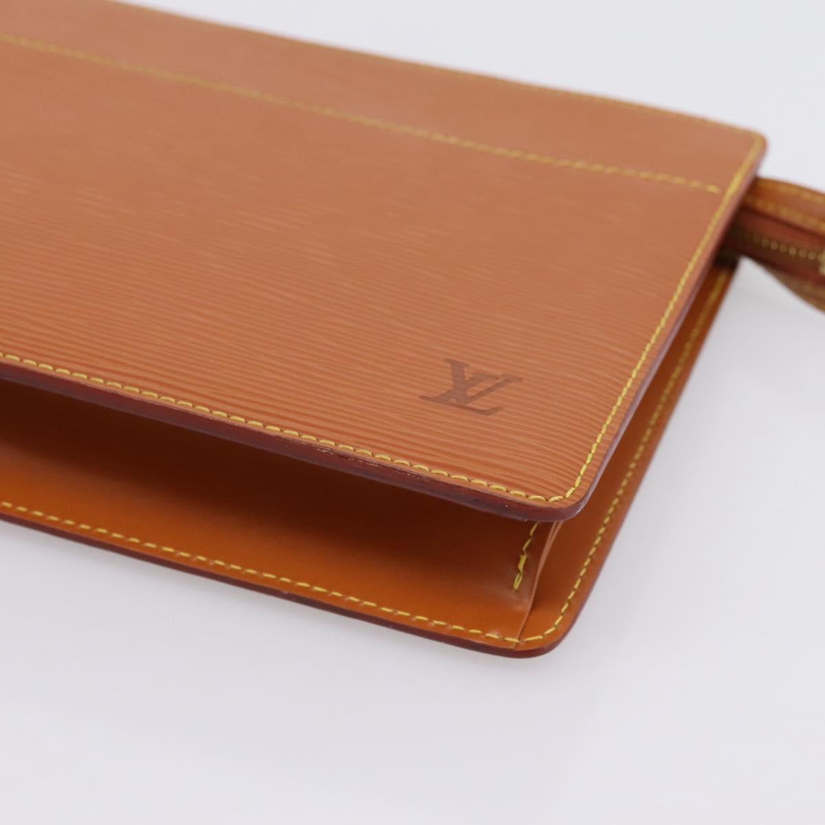 LOUIS VUITTON Epi Pochette Homme Clutch Bag Brown M52528 LV Auth 198936