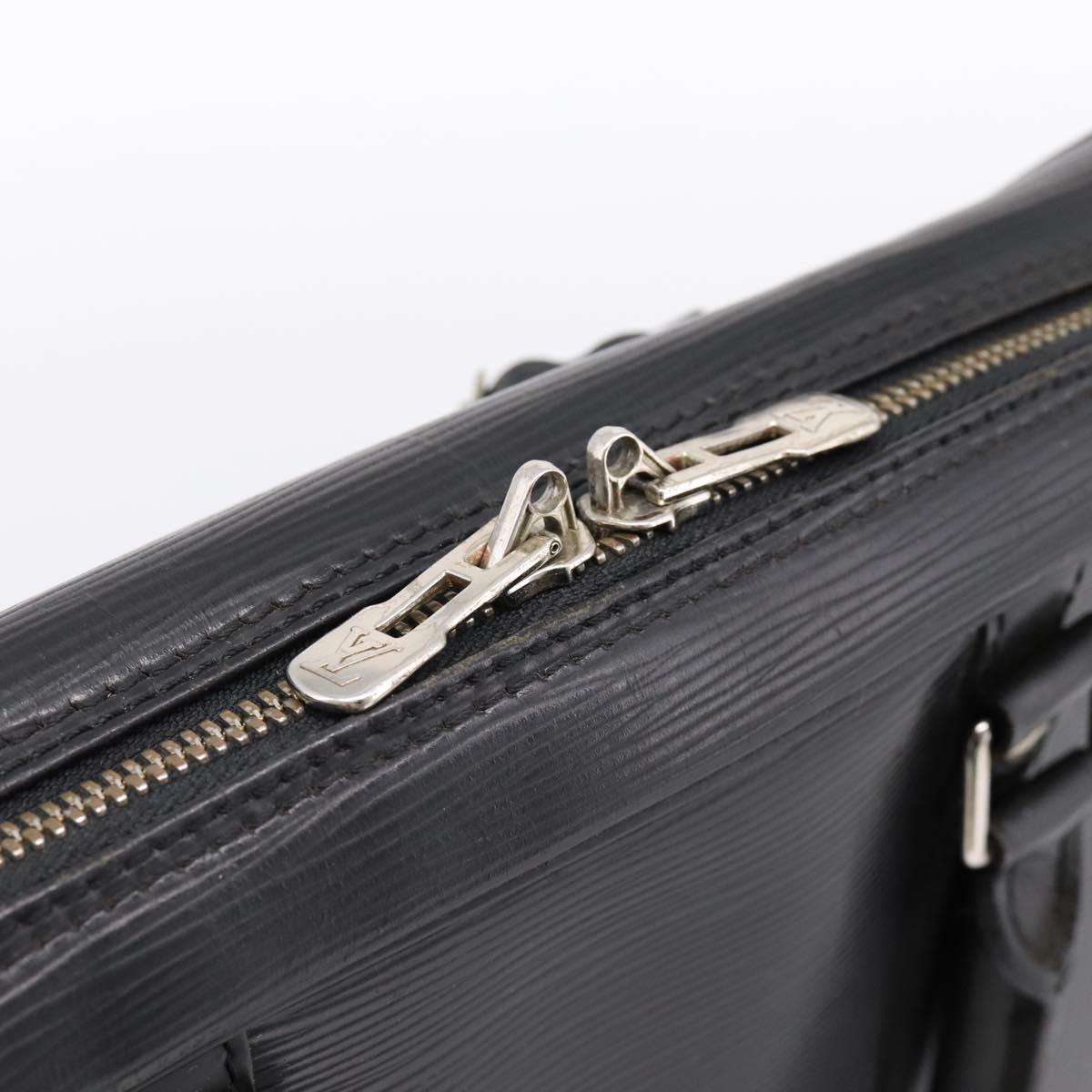 LOUIS VUITTON Epi Porte Documents Voyage Business Bag Black M54472 Auth 198948