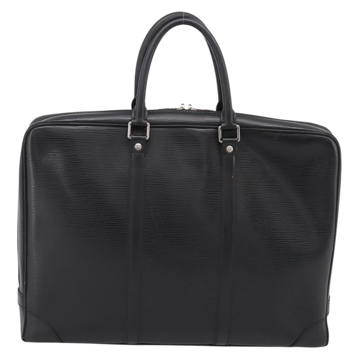 LOUIS VUITTON Epi Porte Documents Voyage Business Bag Black M54472 Auth 198948