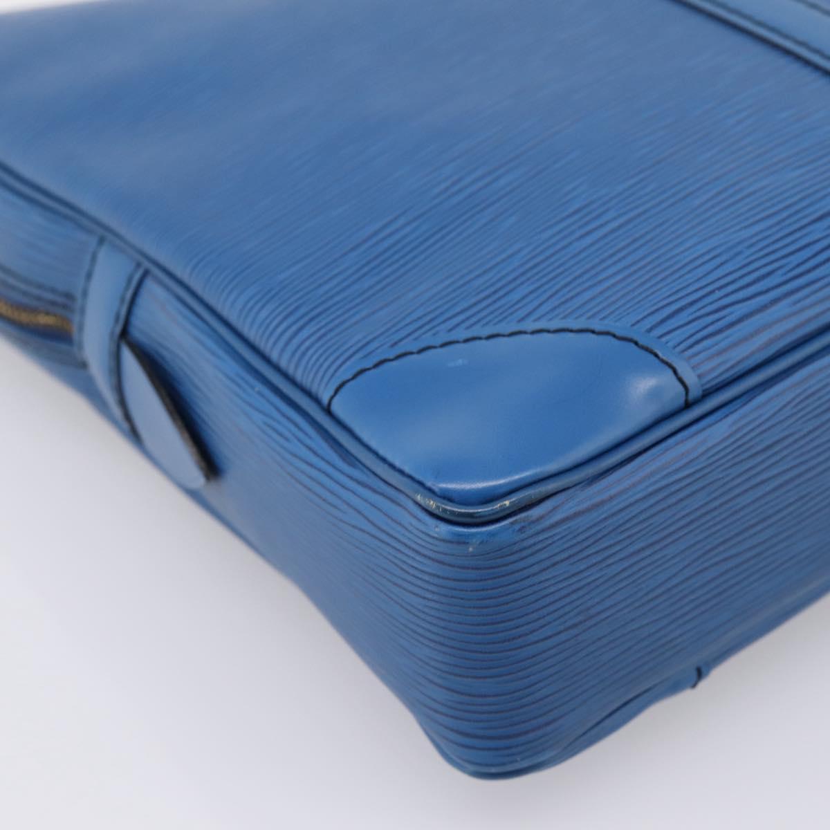 LOUIS VUITTON Epi Porte Documents Voyage Business Bag Blue M54475 LV Auth 198949