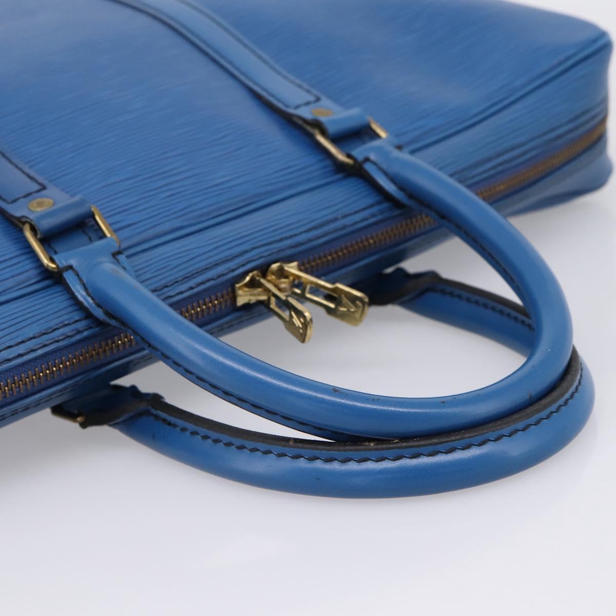 LOUIS VUITTON Epi Porte Documents Voyage Business Bag Blue M54475 LV Auth 198949