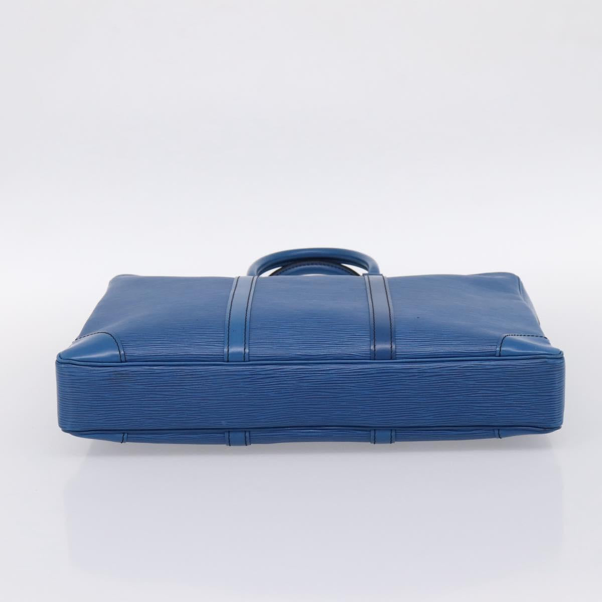 LOUIS VUITTON Epi Porte Documents Voyage Business Bag Blue M54475 LV Auth 198949