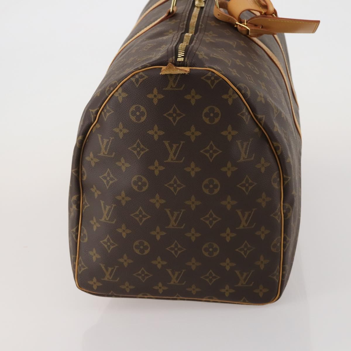 LOUIS VUITTON Monogram Keepall 55 Boston Bag M41424 LV Auth 198952A