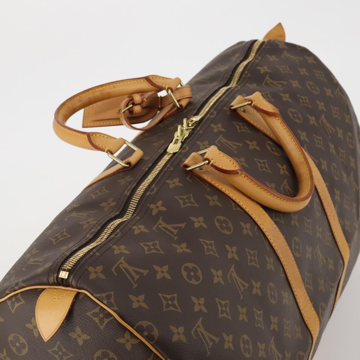 LOUIS VUITTON Monogram Keepall 55 Boston Bag M41424 LV Auth 198952A