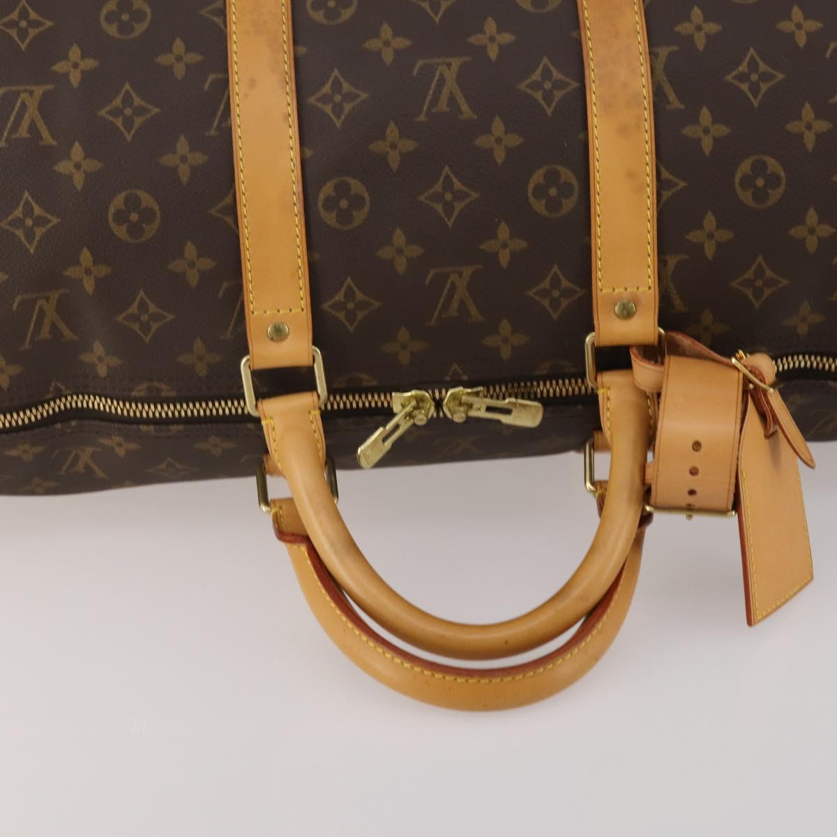 LOUIS VUITTON Monogram Keepall 55 Boston Bag M41424 LV Auth 198952A