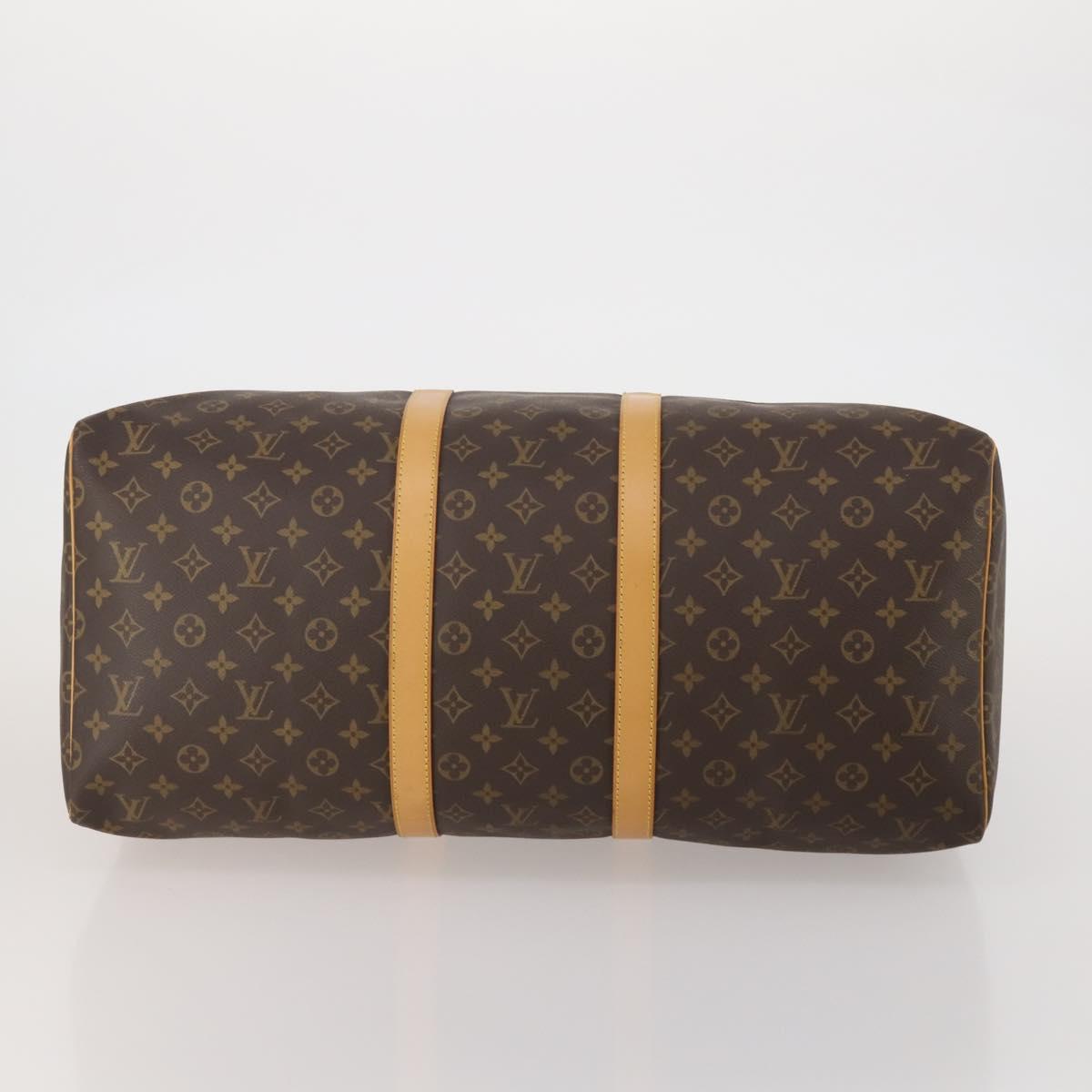 LOUIS VUITTON Monogram Keepall 55 Boston Bag M41424 LV Auth 198952A