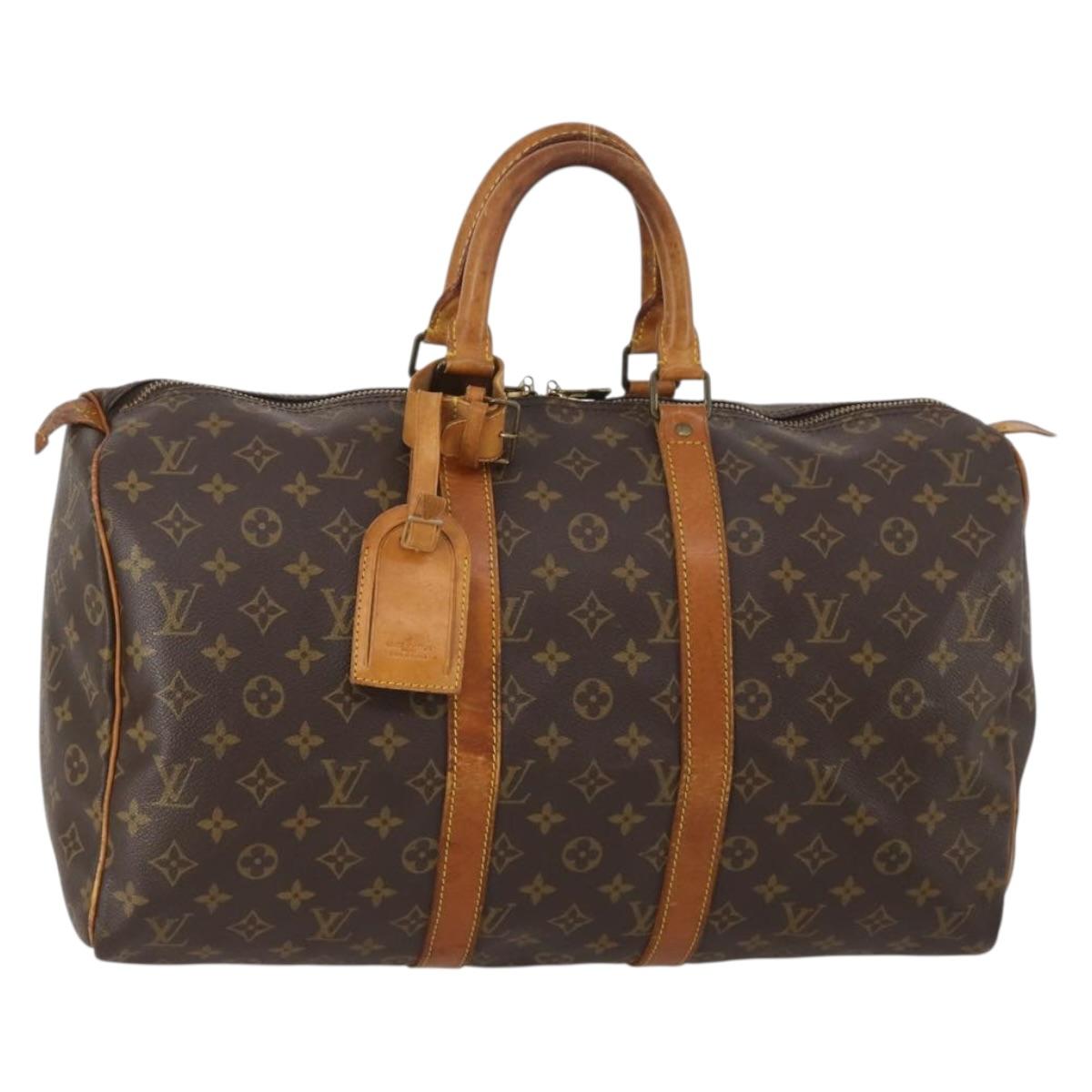 LOUIS VUITTON Monogram Keepall 45 Boston Bag M41428 LV Auth 198953