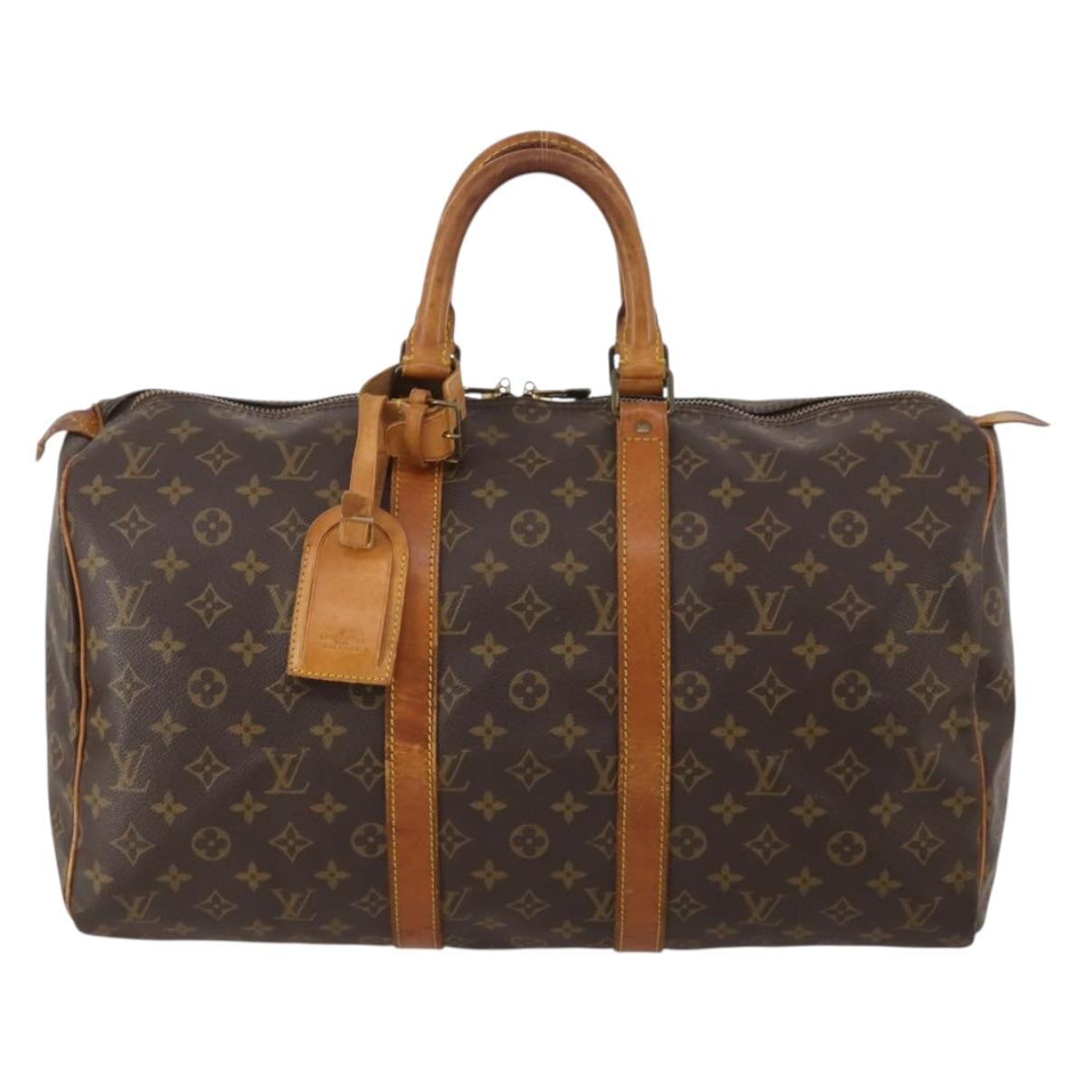 LOUIS VUITTON Monogram Keepall 45 Boston Bag M41428 LV Auth 198953