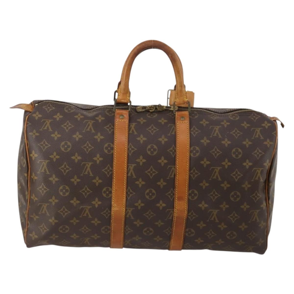 LOUIS VUITTON Monogram Keepall 45 Boston Bag M41428 LV Auth 198953
