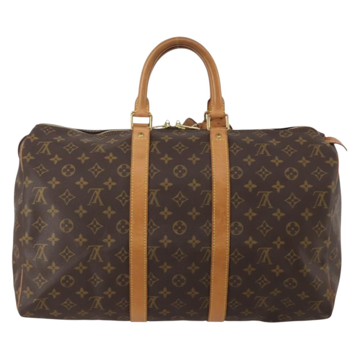 LOUIS VUITTON Monogram Keepall 45 Boston Bag M41428 LV Auth 198955A