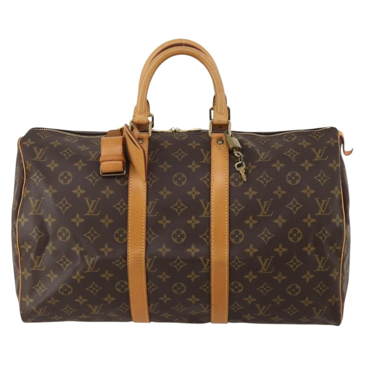 LOUIS VUITTON Monogram Keepall 45 Boston Bag M41428 LV Auth 198956A