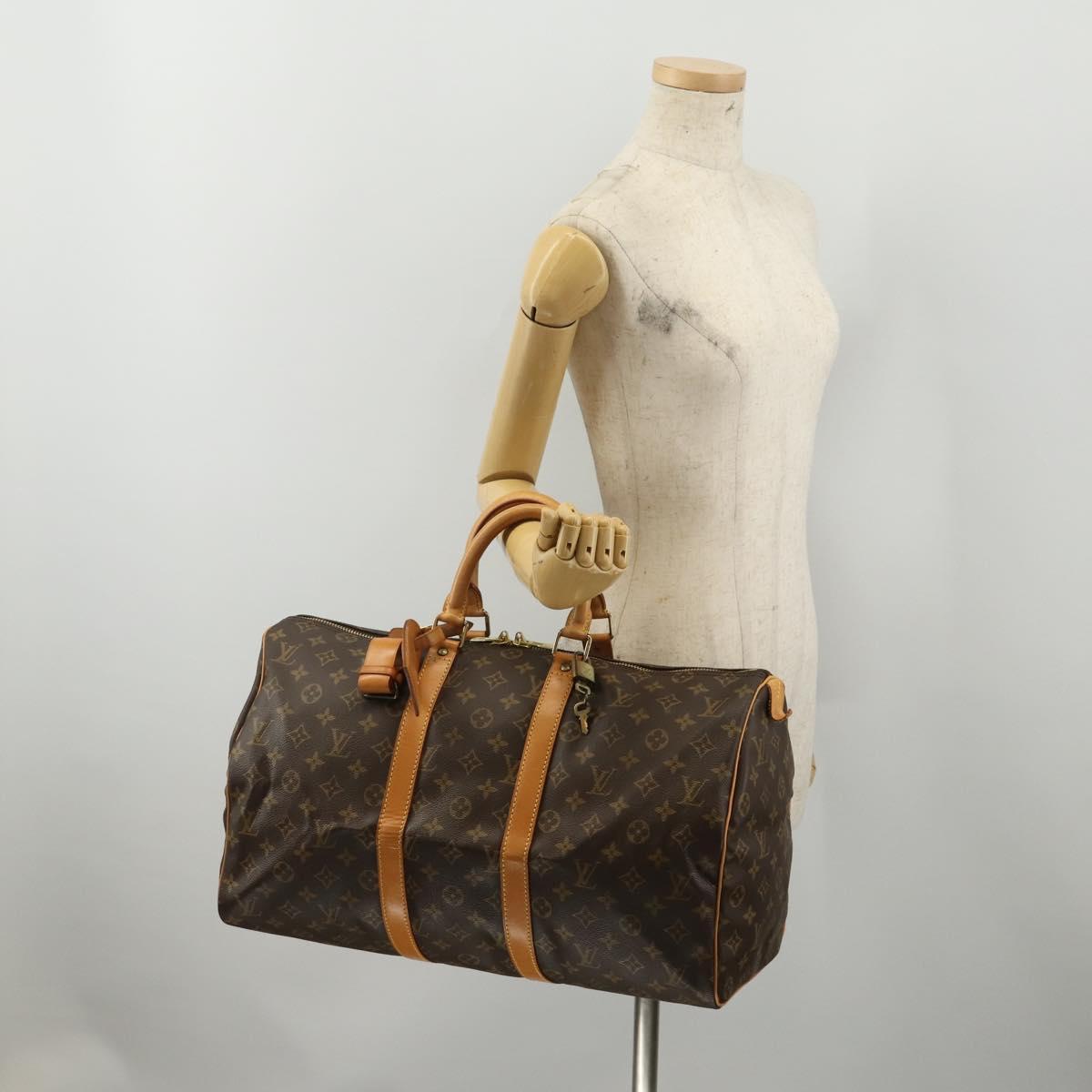 LOUIS VUITTON Monogram Keepall 45 Boston Bag M41428 LV Auth 198956A