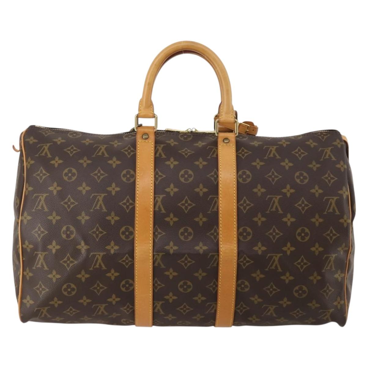 LOUIS VUITTON Monogram Keepall 45 Boston Bag M41428 LV Auth 198956A