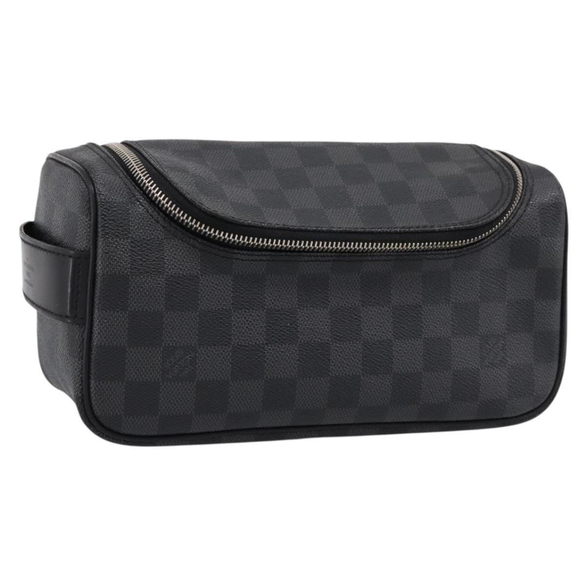 LOUIS VUITTON Damier Grafitte Toilette Pouch Clutch Bag N47625 LV Auth 198959A