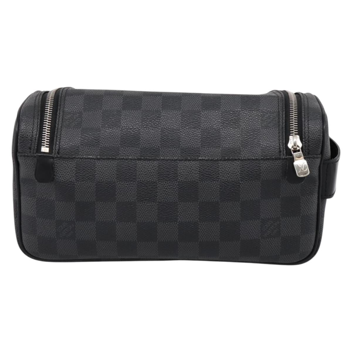 LOUIS VUITTON Damier Grafitte Toilette Pouch Clutch Bag N47625 LV Auth 198959A