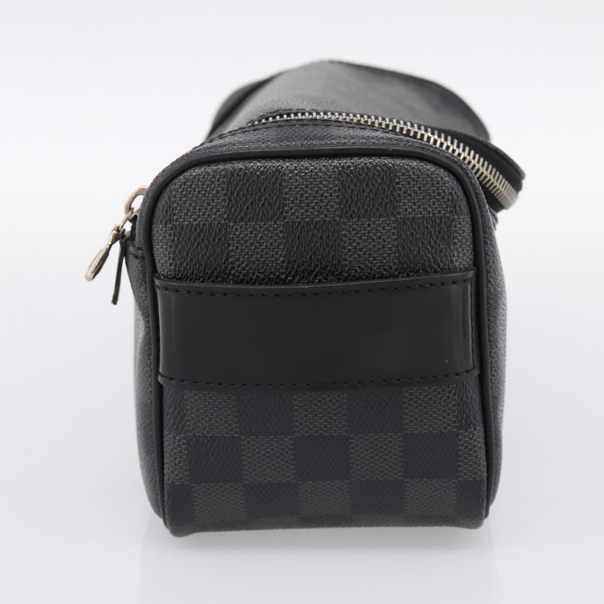 LOUIS VUITTON Damier Grafitte Toilette Pouch Clutch Bag N47625 LV Auth 198959A
