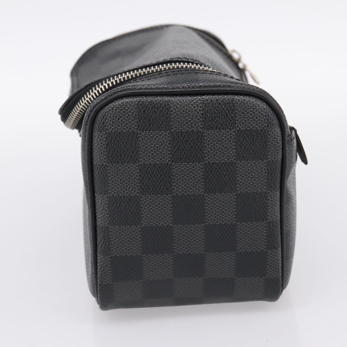 LOUIS VUITTON Damier Grafitte Toilette Pouch Clutch Bag N47625 LV Auth 198959A