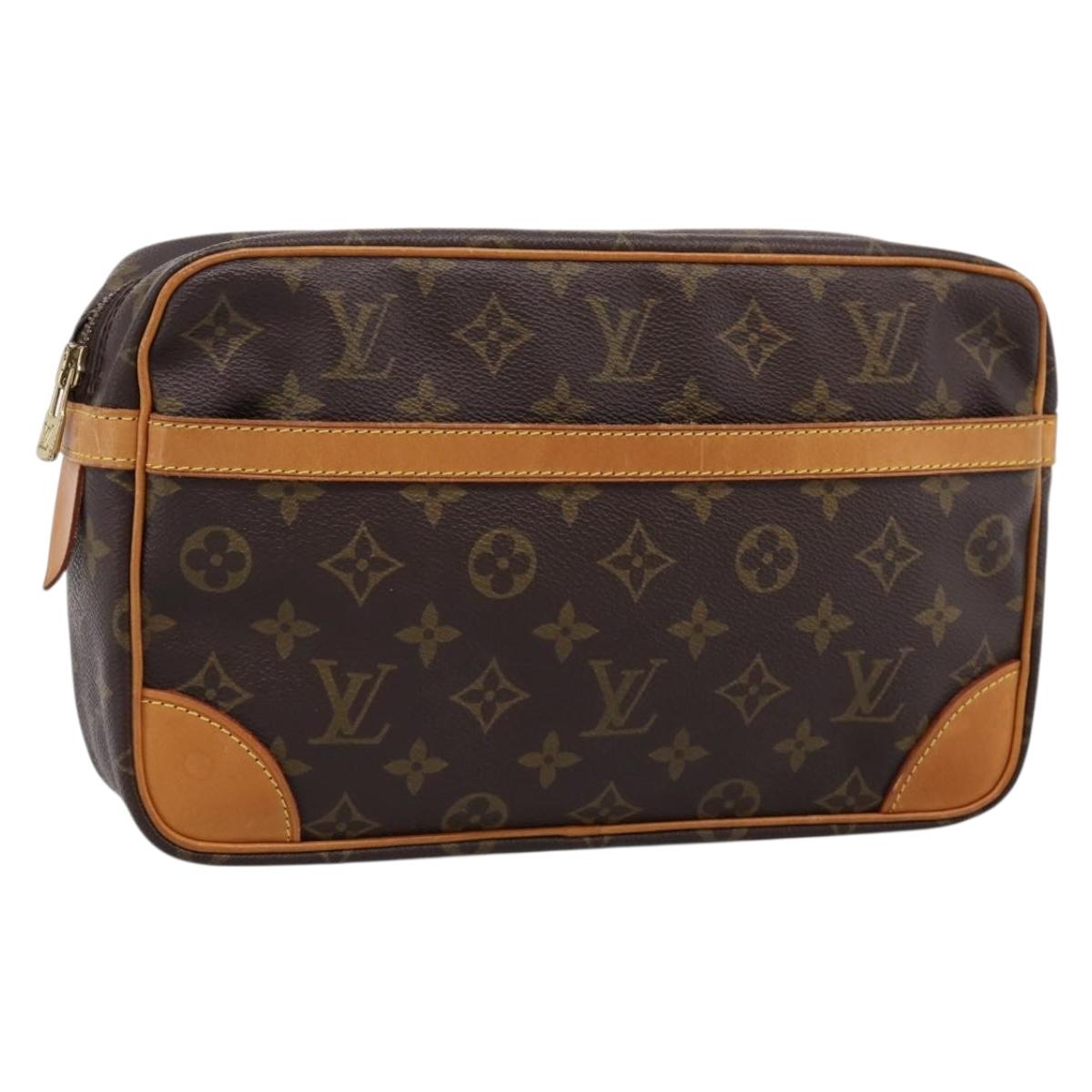 LOUIS VUITTON Monogram Compiegne 28 Clutch Bag M51845 LV Auth 198963