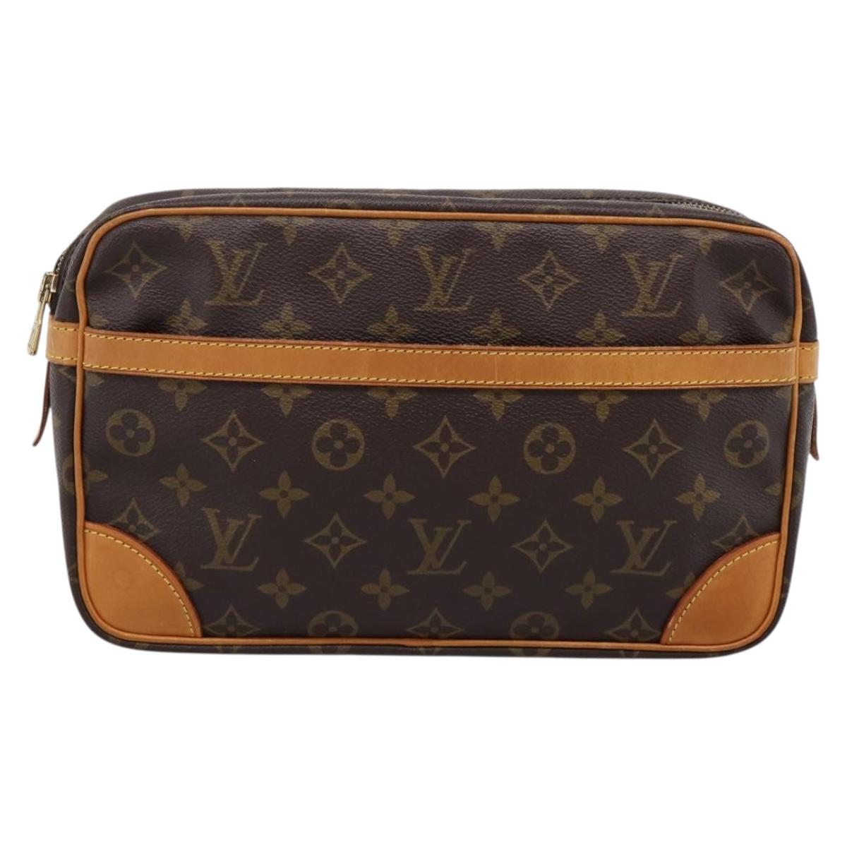 LOUIS VUITTON Monogram Compiegne 28 Clutch Bag M51845 LV Auth 198963