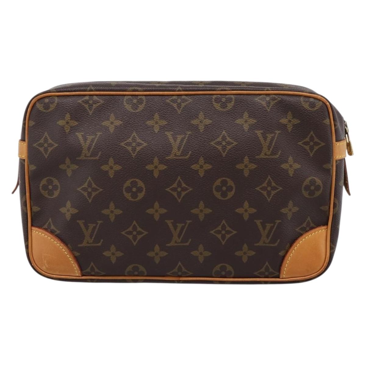 LOUIS VUITTON Monogram Compiegne 28 Clutch Bag M51845 LV Auth 198963
