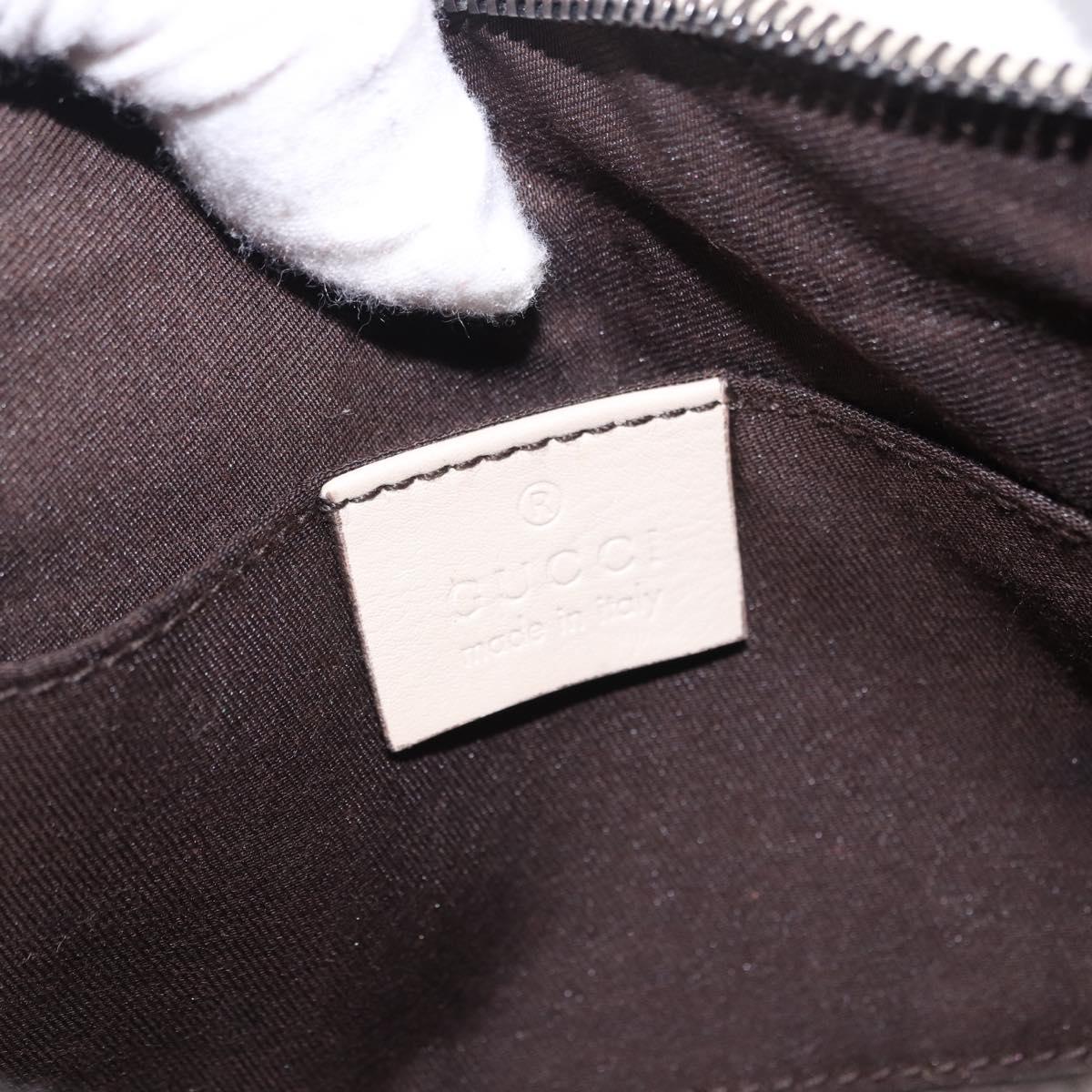 GUCCI GuccissimaGG Body Bag Leather Ivory Silver 162916 Auth 198969