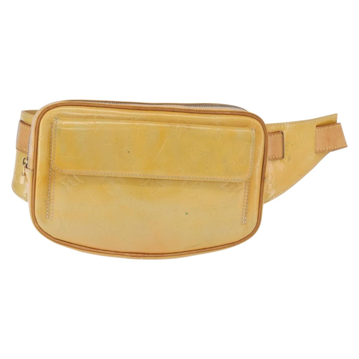 LOUIS VUITTON Monogram Vernis Fulton Waist Bag Gris M91041 LV Auth 198975