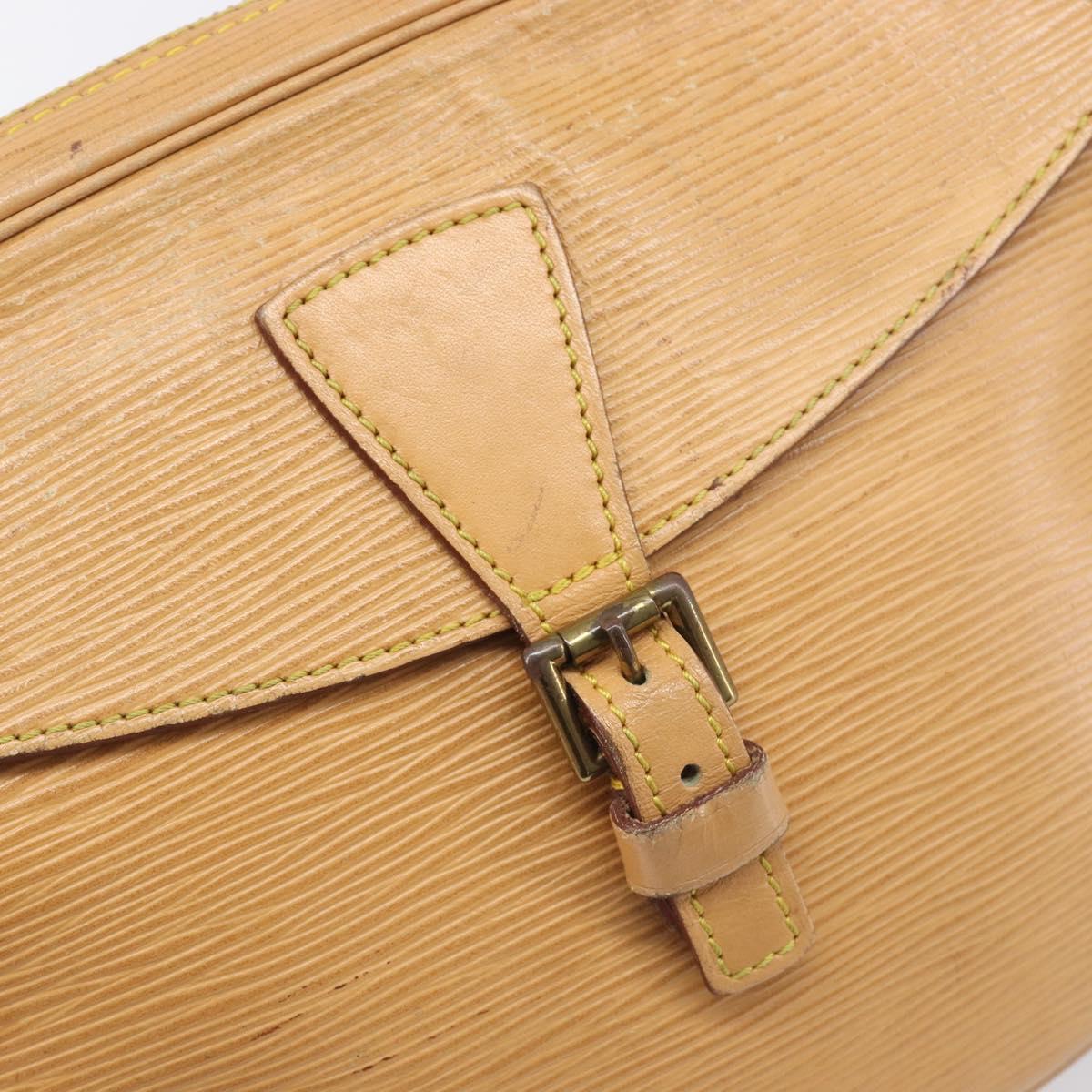 LOUIS VUITTON Epi Jeune Fille MM Shoulder Bag Winnipeg Beige M52156 Auth 198978