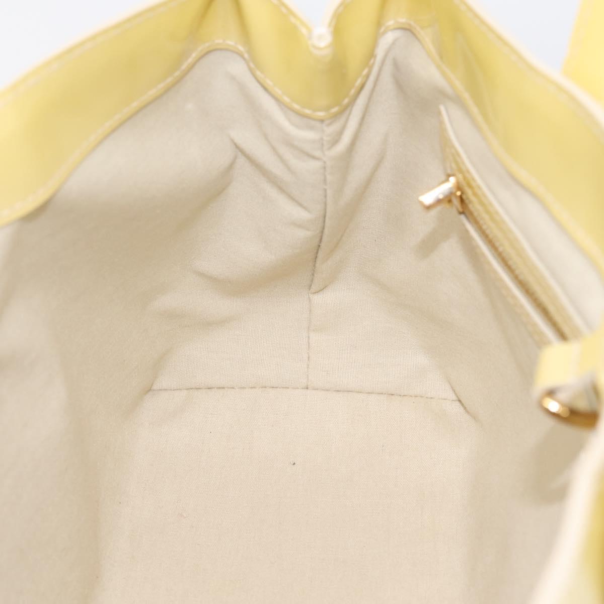 LOUIS VUITTON Monogram Vernis Wilshire PM Hand Bag Broncorail M91452 Auth 198982