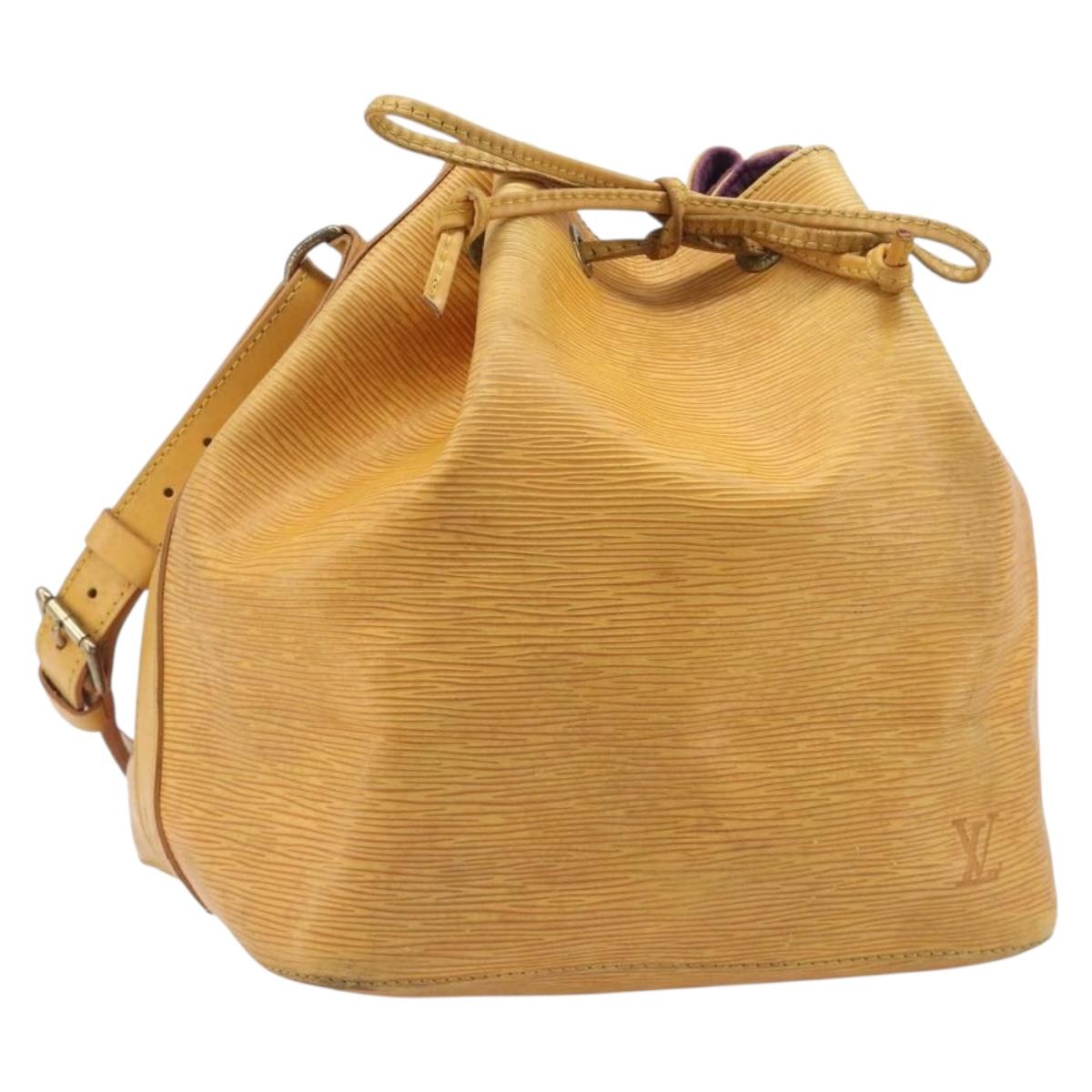 LOUIS VUITTON Epi Petit Noe Shoulder Bag Tassili Yellow M44109 LV Auth 198986